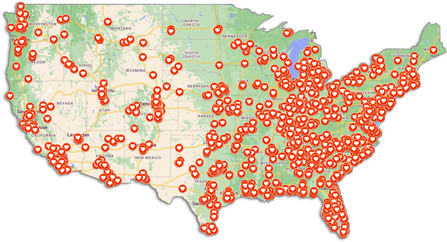 WWFS Caregivers Map USA