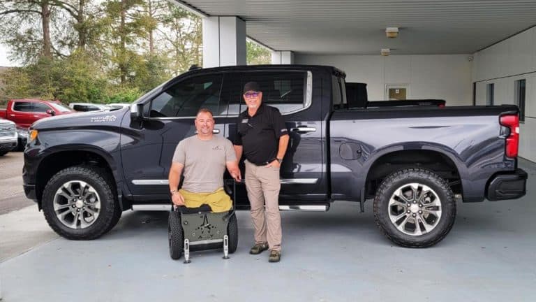 WWFS awarded U.S. Air Force Master Sergeant Joseph Deslauriers of Destin, Florida with a $30,000 vehicle grant.