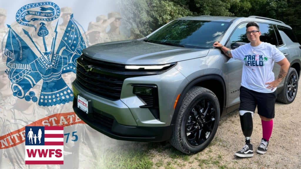 WWFS Mobility is Freedom was proud to assist US Army Staff Sergeant Beth King with her purchase of a new 2024 Chevy Traverse.