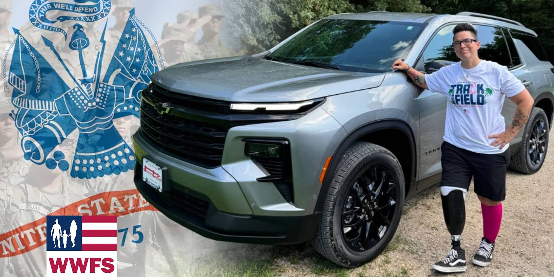 WWFS Mobility is Freedom was proud to assist US Army Staff Sergeant Beth King with her purchase of a new 2024 Chevy Traverse.