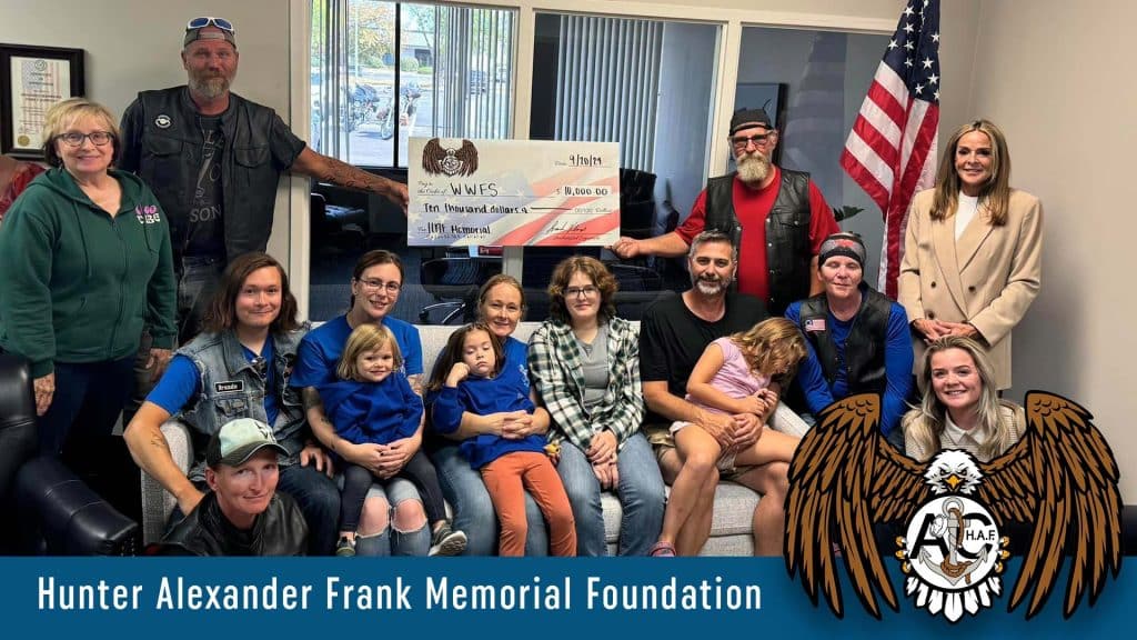 Hunter Alexander Frank Memorial Foundation donates $10k to Wounded Warriors Family Support
