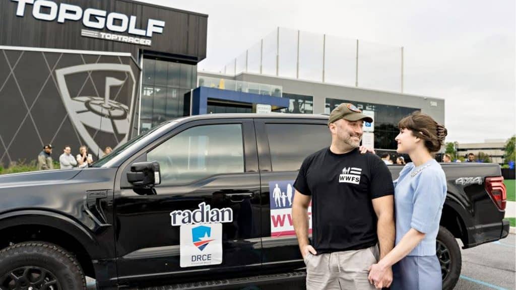 John Mevey Family with New Ford F-150 donated by WWFS and Radian