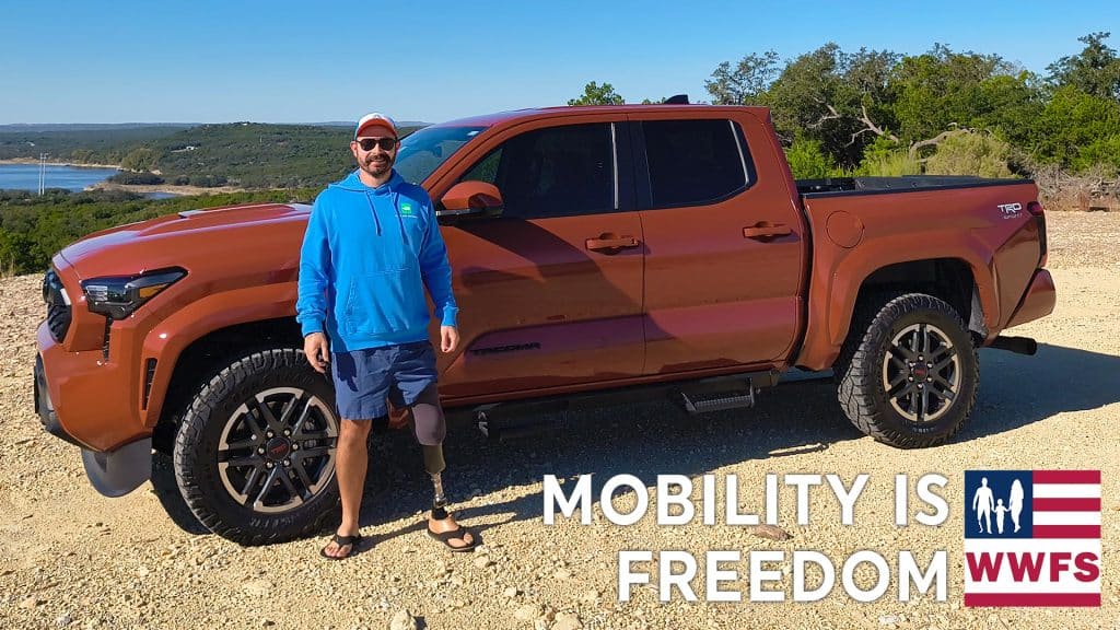 Mobility is Freedom Vehicle Grant, John received a $30,000 grant to assist with the purchase of a 2025 Toyota Tacoma truck