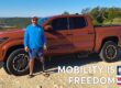 Mobility is Freedom Vehicle Grant, John received a $30,000 grant to assist with the purchase of a 2025 Toyota Tacoma truck