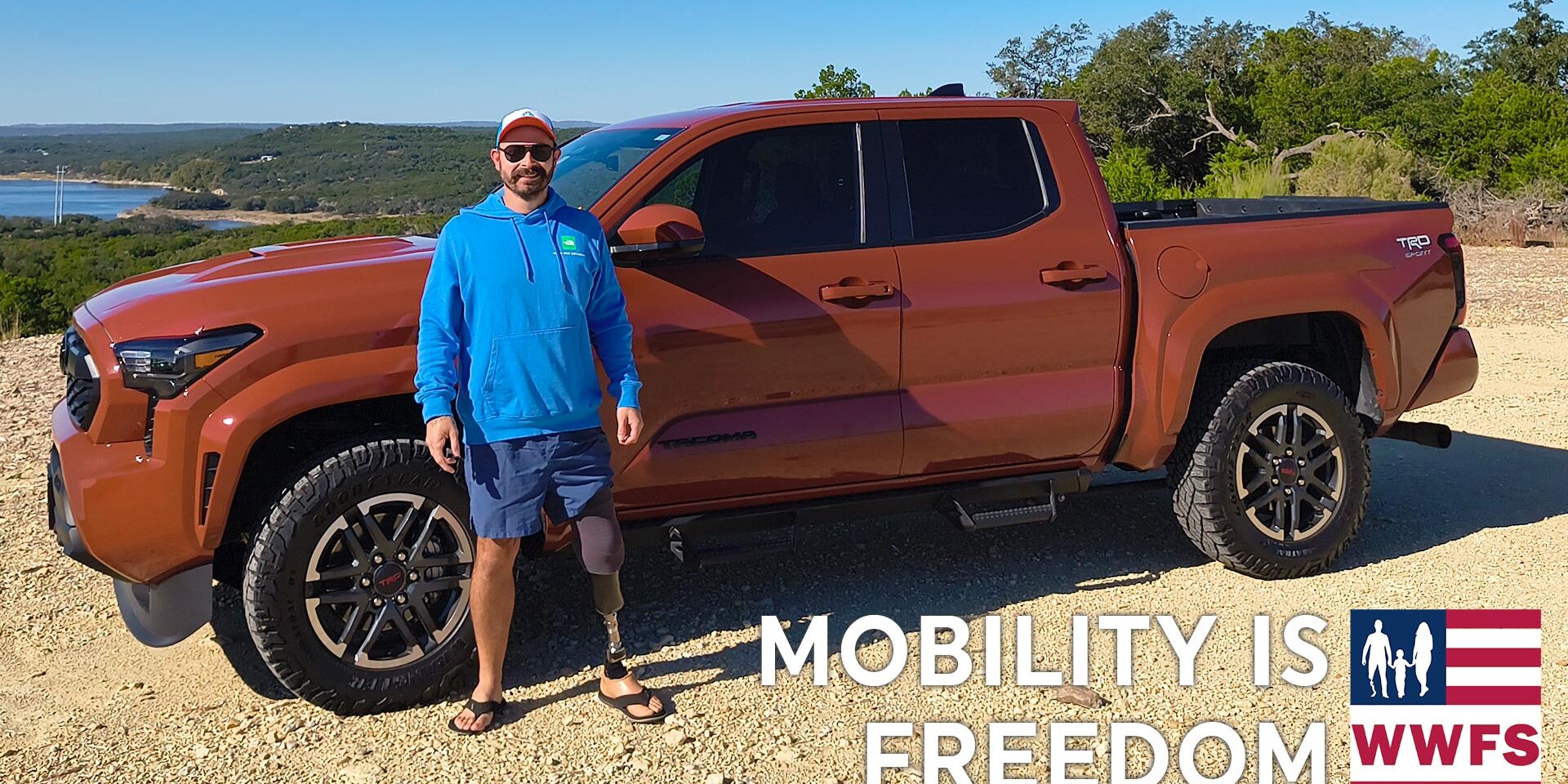 Mobility is Freedom Vehicle Grant, John received a $30,000 grant to assist with the purchase of a 2025 Toyota Tacoma truck